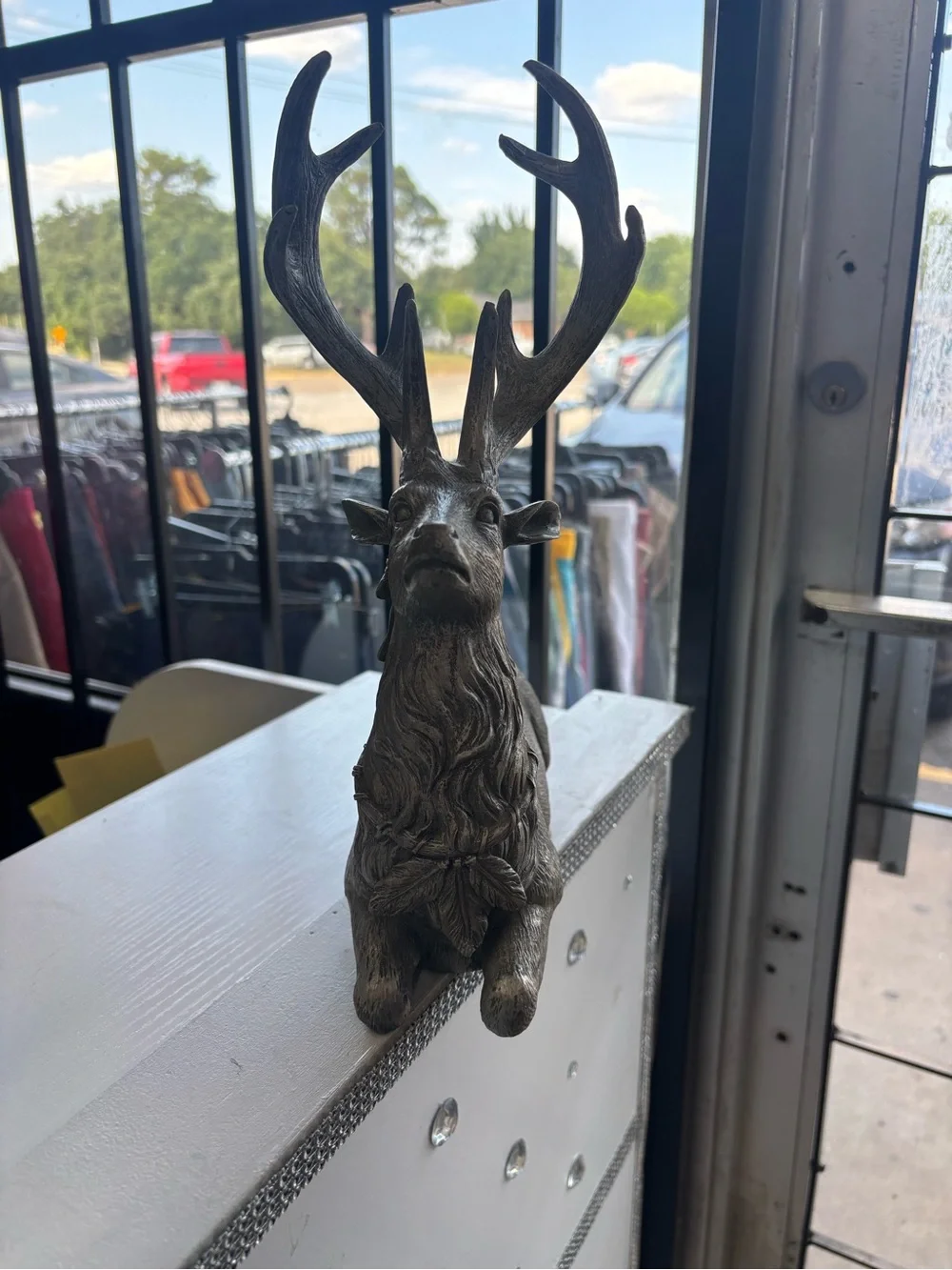 Decorative Resin Stag Head Figurine - Bronze Finish plastic material